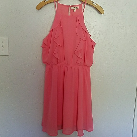 Monteau Dresses & Skirts - Pink dress with ruffle detail